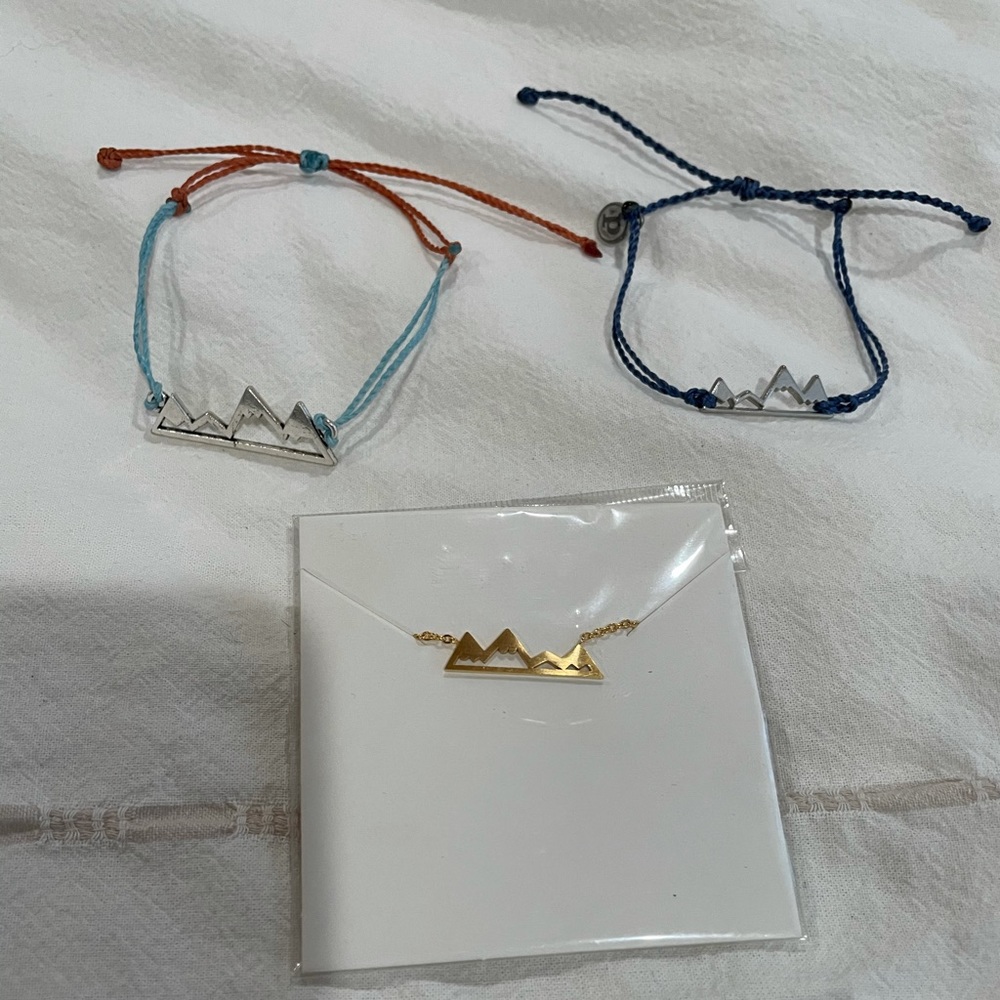 Mountain Bracelets and Necklace